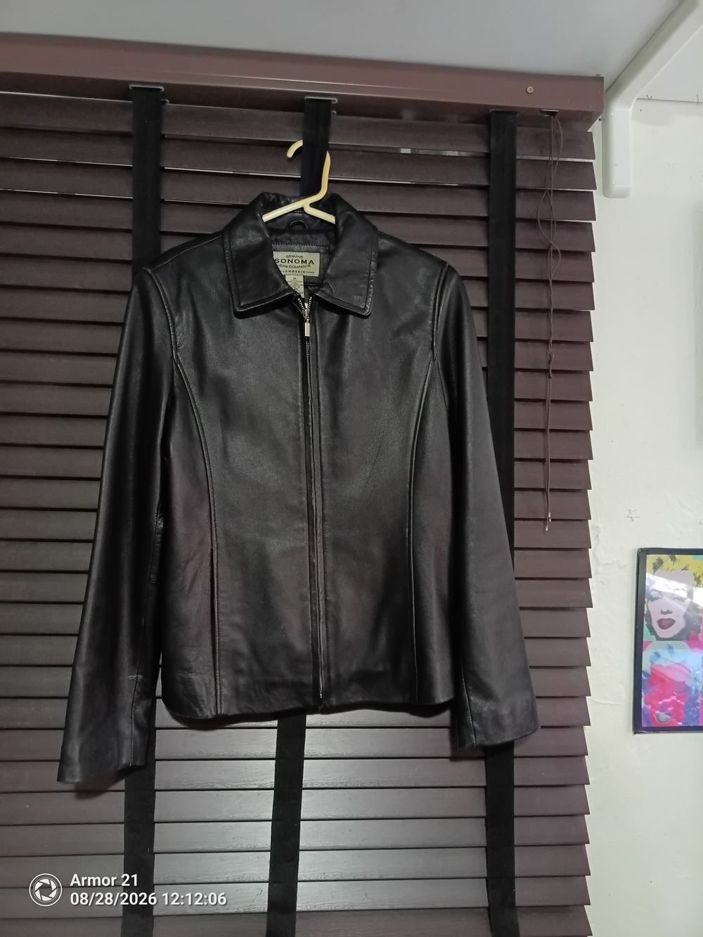 Sonoma Black Leather Zip-Front Jacket